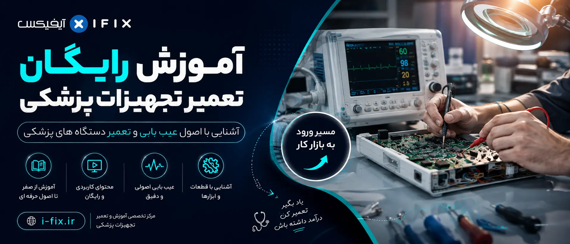 آموزش رایگان تعمیر تجهیزات پزشکی | آشنایی با اصول عیب یابی و تعمیر دستگاه های پزشکی 2 آموزش رایگان تعمیر تجهیزات پزشکی آشنایی با اصول عیب یابی و تعمیر دستگاه های پزشکی-فیلم آموزش تعمیرات تجهیزات پزشکی و دندانپزشکی