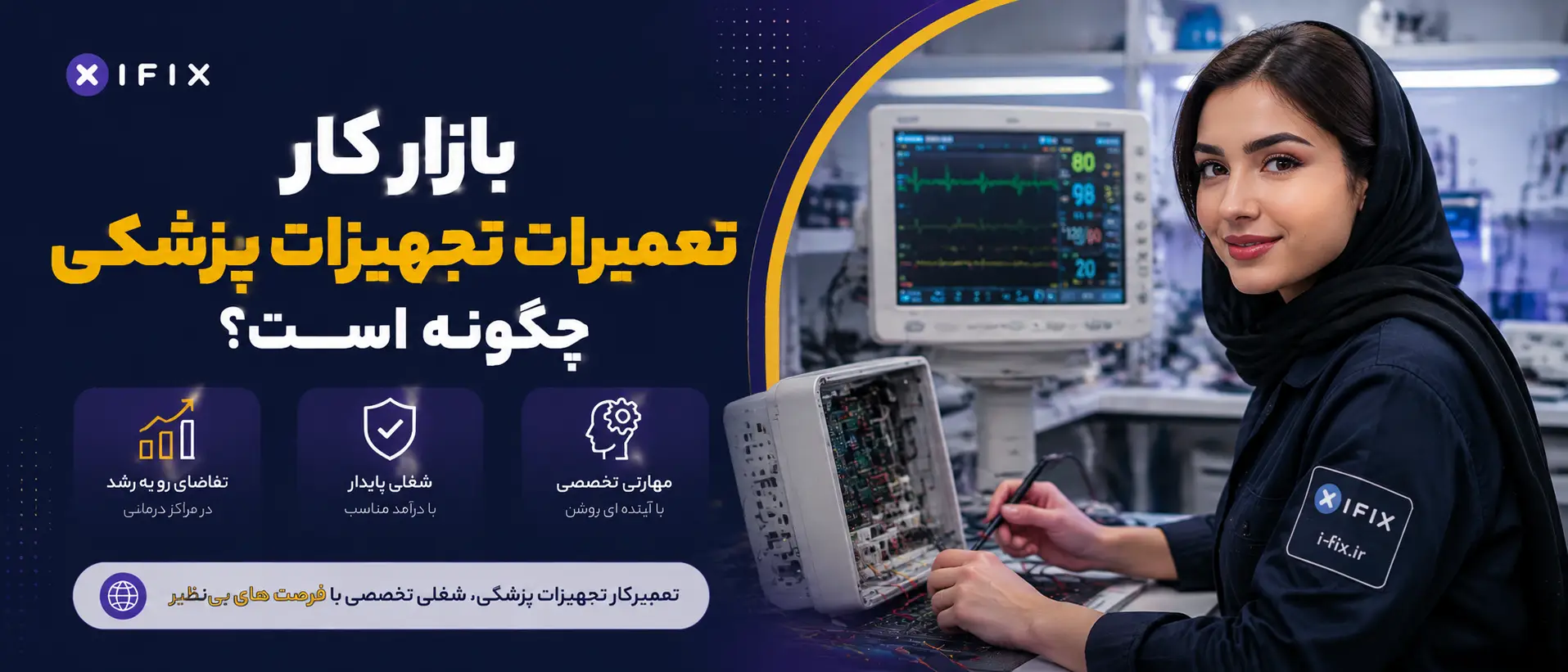 بازار کار تعمیرات تجهیزات پزشکی چگونه است-آیفیکس مرکز آموزش تعمیرات تجهیزات پزشکی و دندانپزشکی